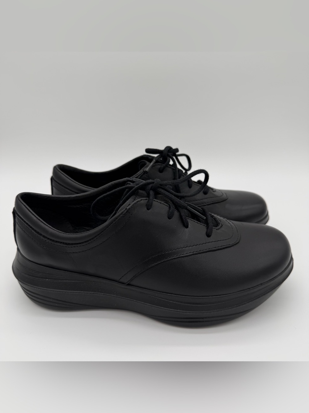 Kybun Wangbi Women’s Black Leather Swiss Air-Cushioned Shoes Size 39 EU 8 US